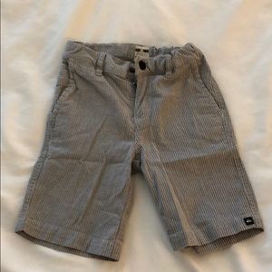 Grey stripped boys Quicksilver shorts. Size 3T